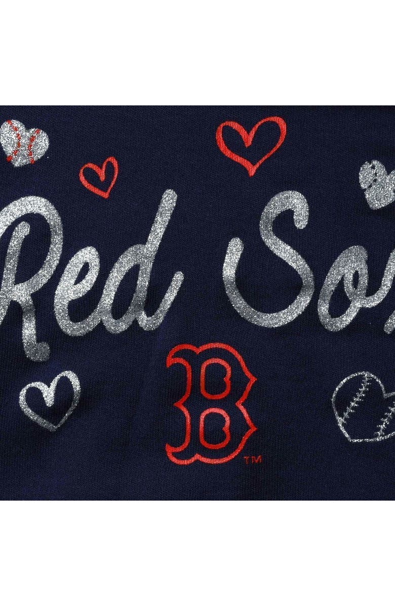 Outerstuff Girls Newborn & Infant Navy Boston Red Sox 3-Piece Home Plate Bodysuit Bib & Booties Set, Alternate, color, Navy