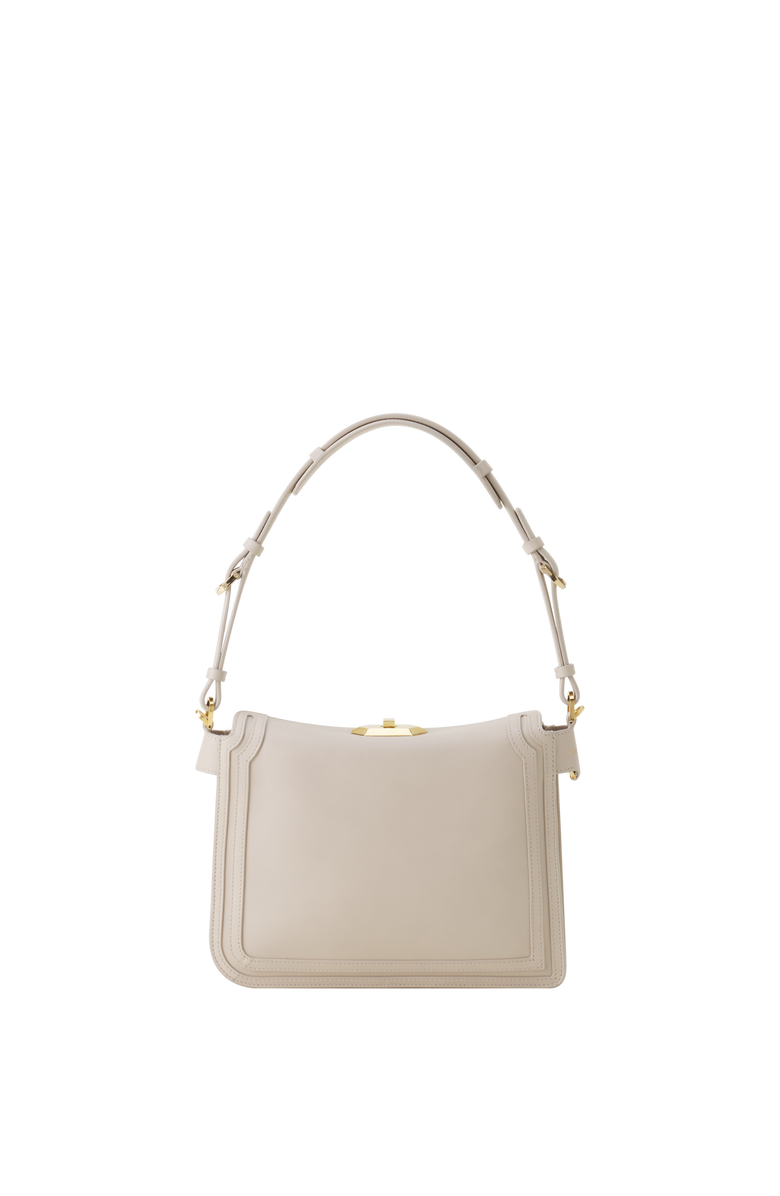 Lanvin Compagnon Small Asymmetrical Bag In Leather Lanvin, Alternate, color, Beige