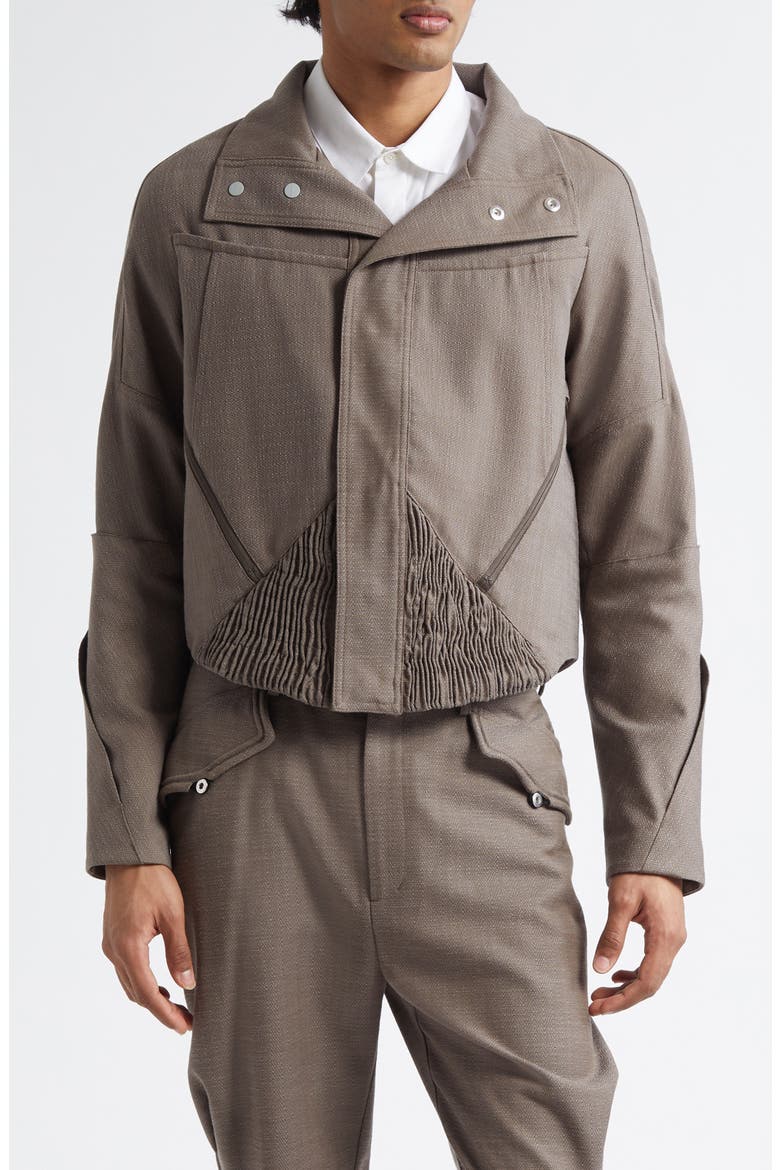 Zafar Herringbone Crop Jacket (Men) | Nordstrom