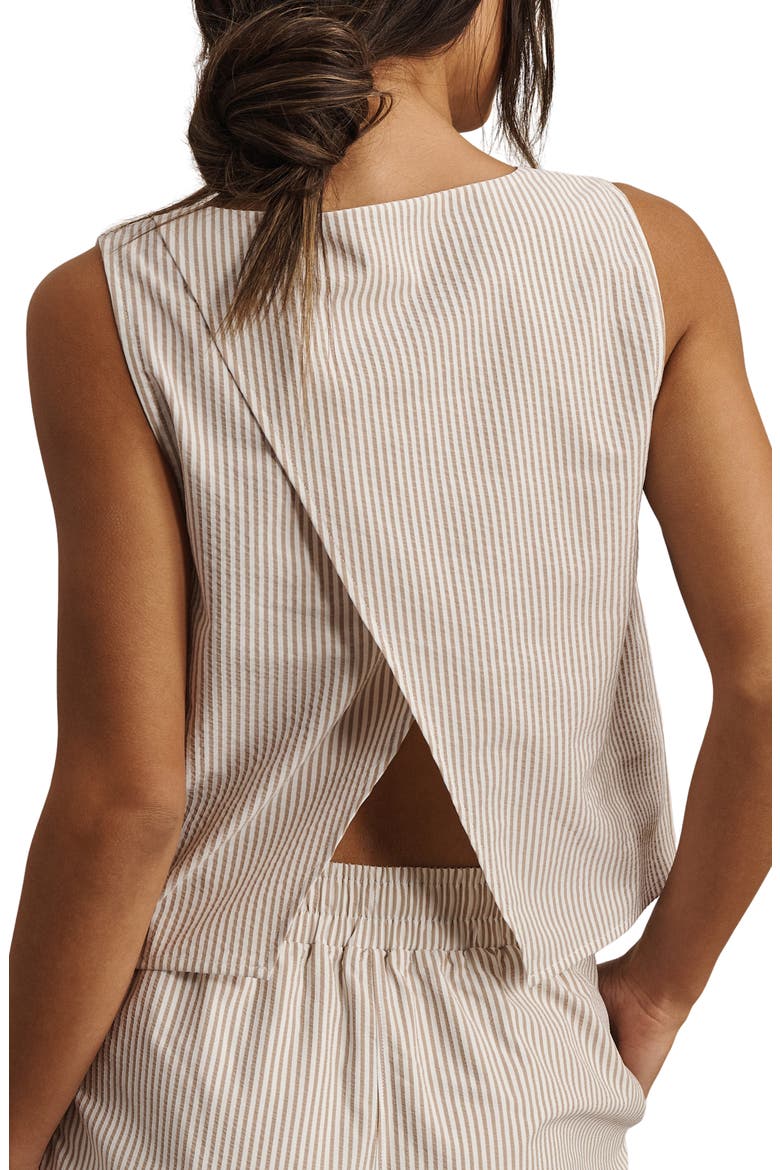 Saltair Boxy Tank, Alternate, color, TAUPE STRIPE