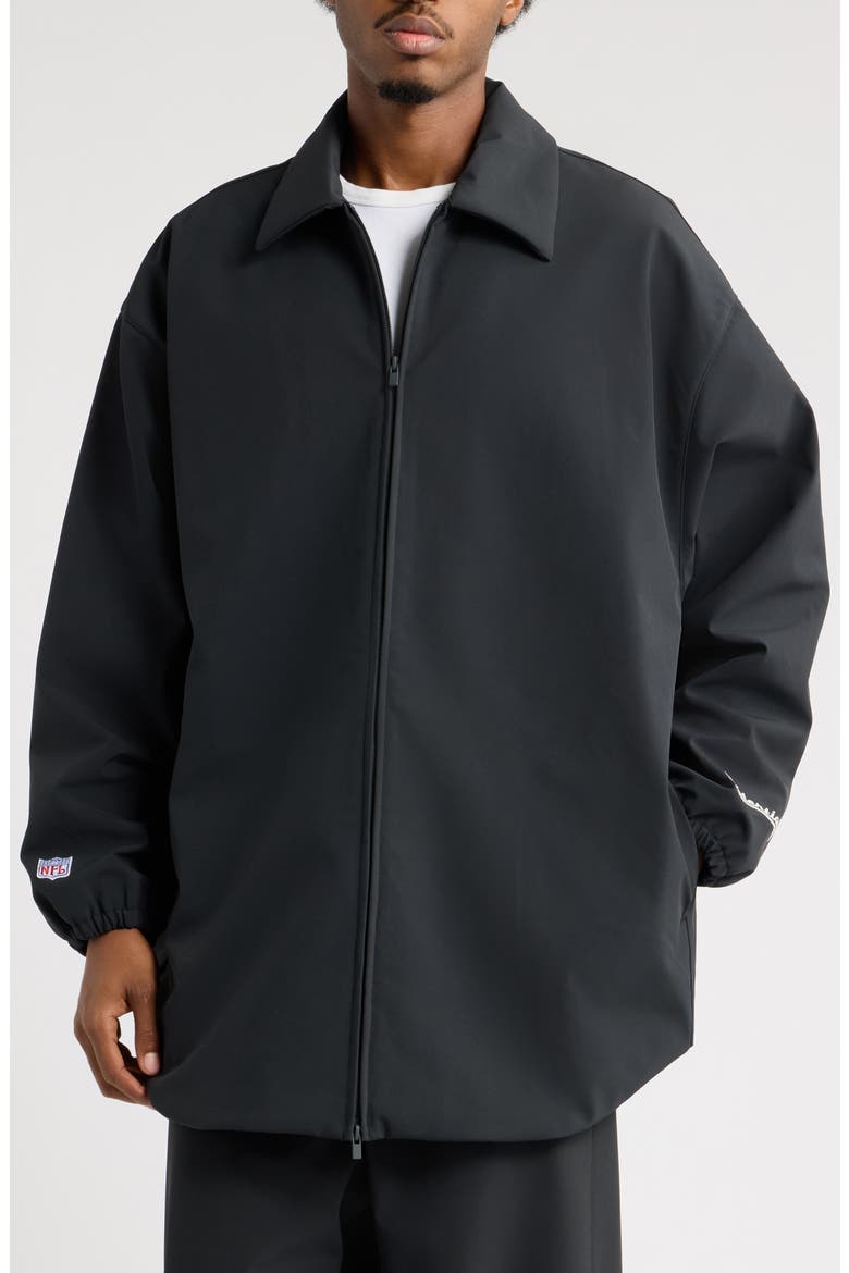 x NFL Coach Jacket, Alternate, color, BLACK