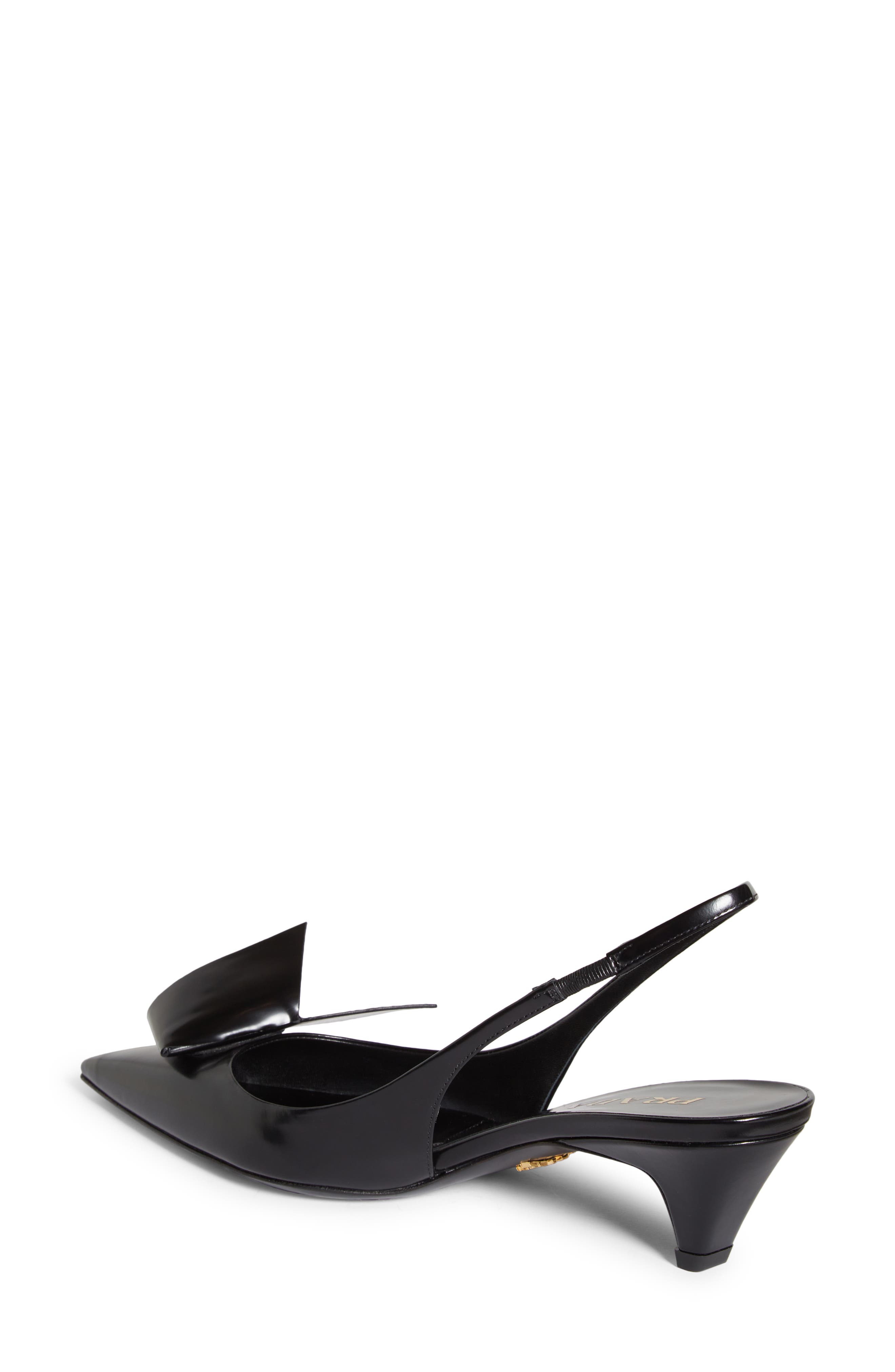 Prada Fold Kitten Heel Slingback Pump, Alternate, color, 