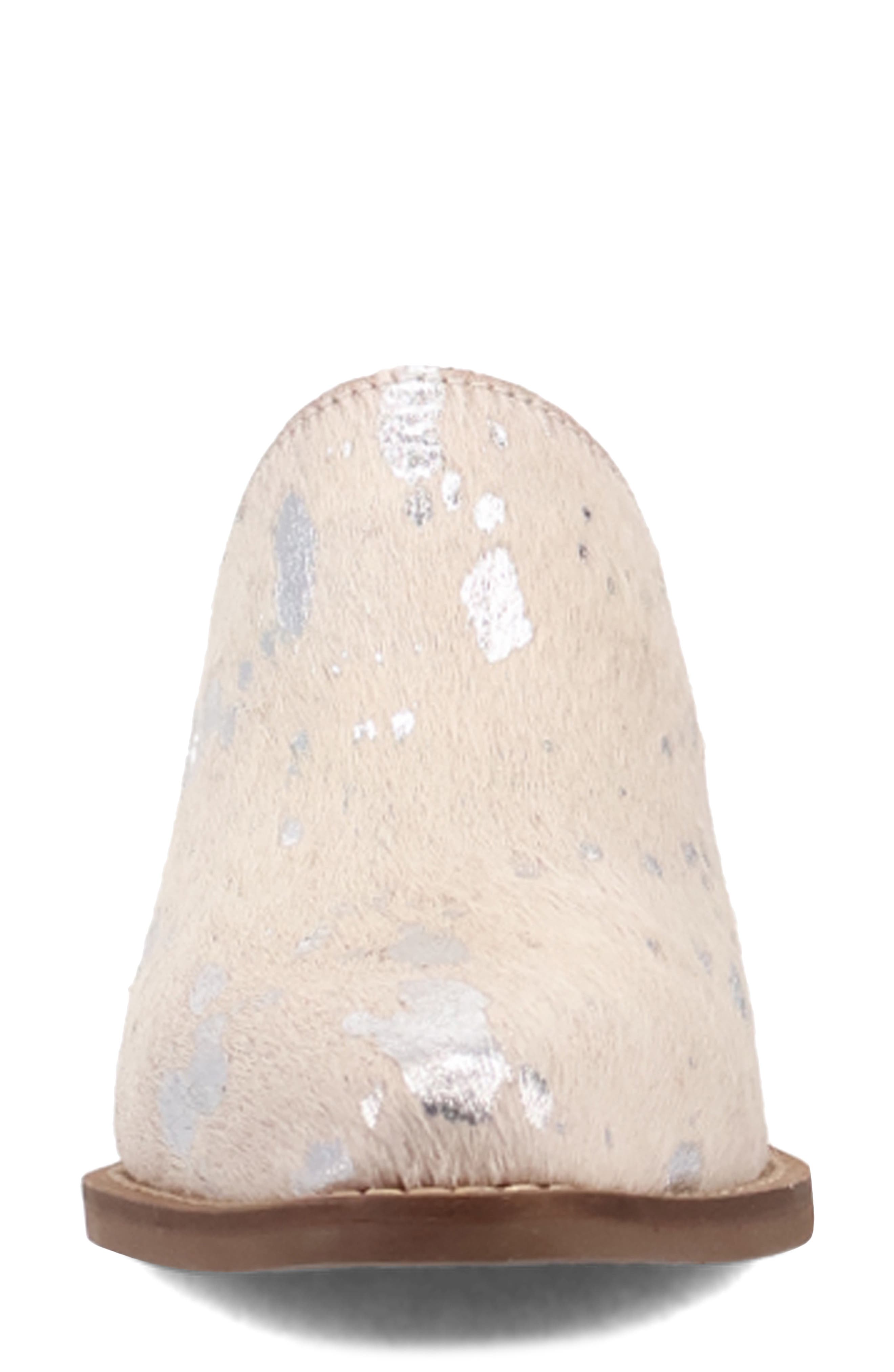 Dingo Cash Cow Genuine Calf Hair Mule, Alternate, color, Silver