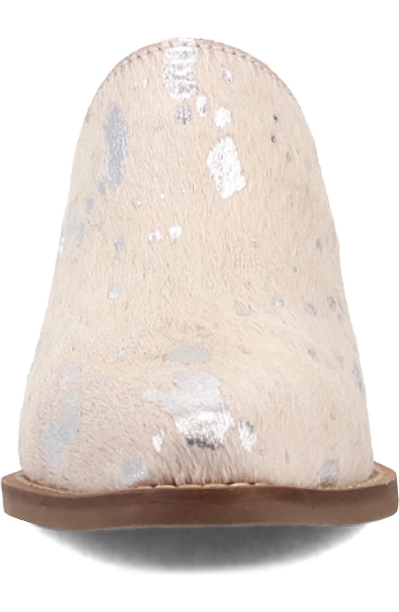 Dingo Cash Cow Genuine Calf Hair Mule, Alternate, color, Silver