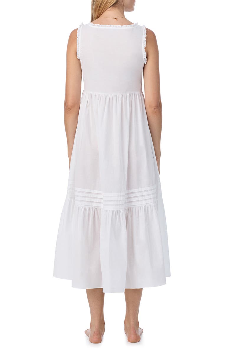 Eileen West Lace Trim Sleeveless Cotton Ballet Nightgown, Alternate, color, 