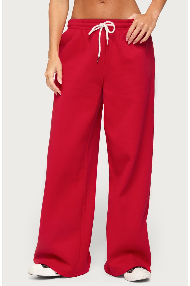 Kamari Low Rise Wide Leg Sweatpants, Main, color, RED
