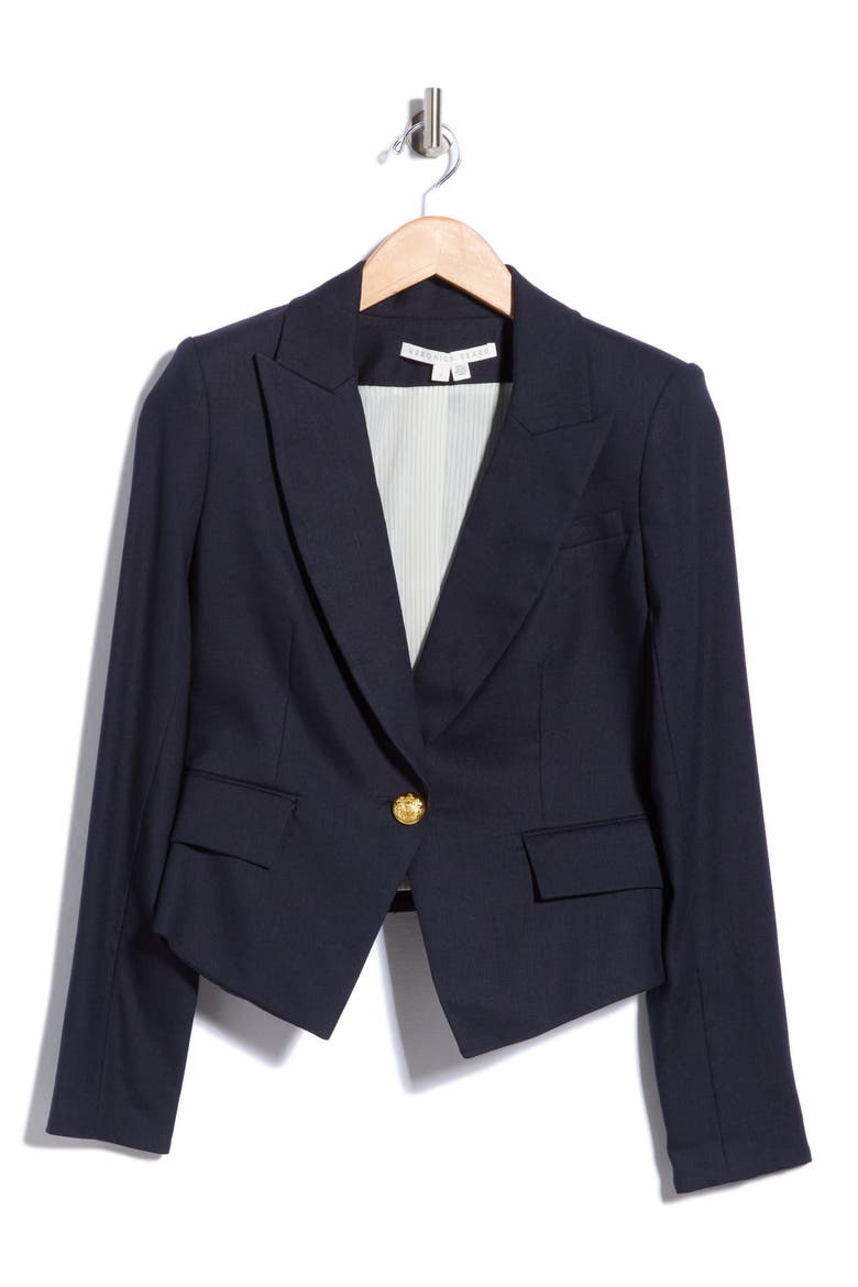 Hosanna Linen Blend Dickey Jacket, Alternate, color, NAVY