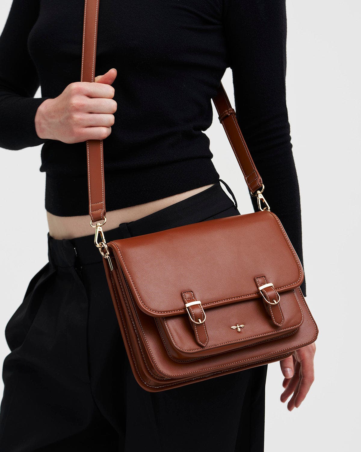 Fable England Into the Woods Tan Classic Satchel, Alternate, color, 