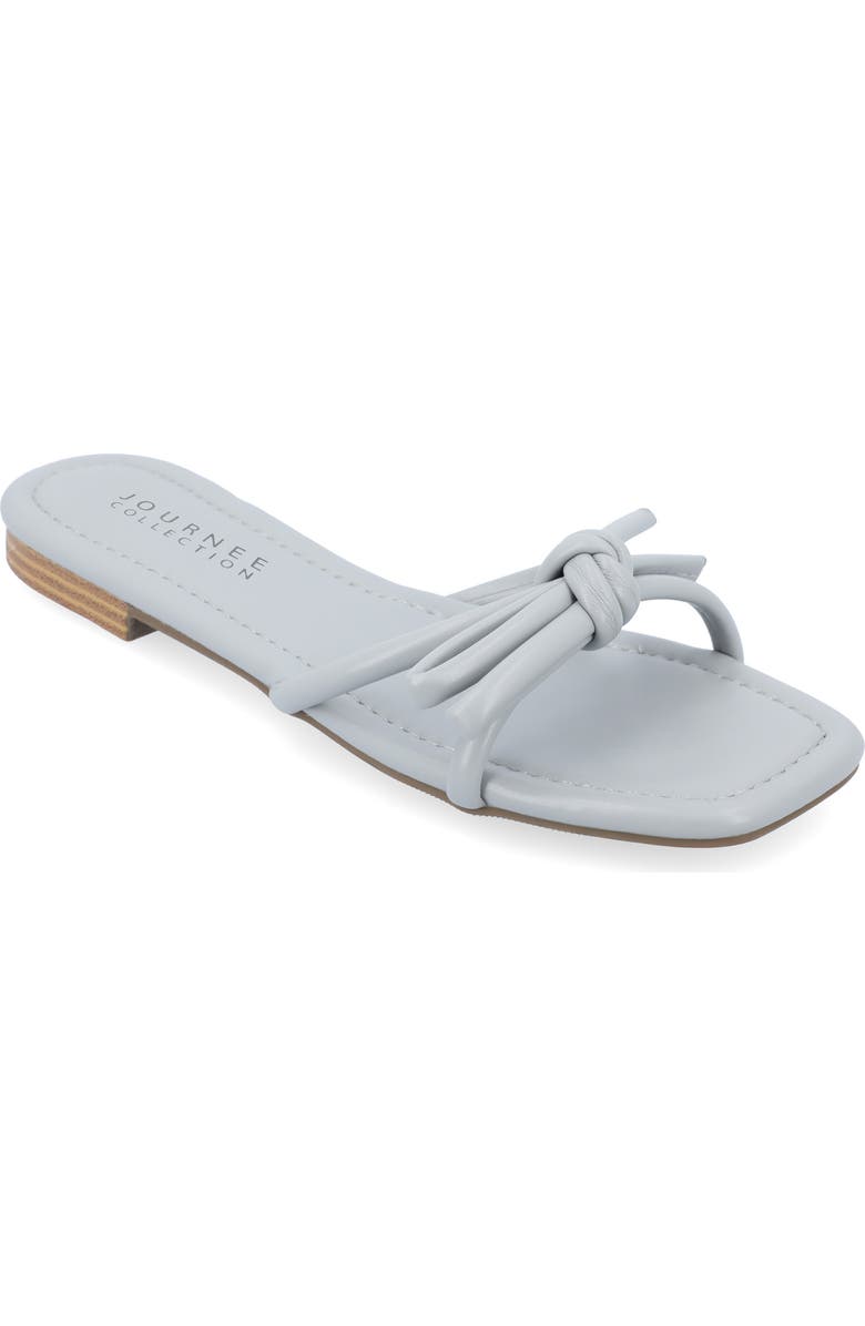 Journee Collection Soma Bow Sandal, Main, color, Blue