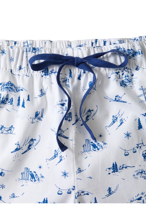 Petite Plume Après Ski Brushed Cotton Twill Pajama Pants In Multi