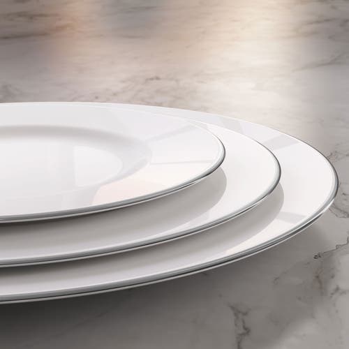 Villeroy & Boch Anmut Platinum No. 1 Rim Soup Plate In White