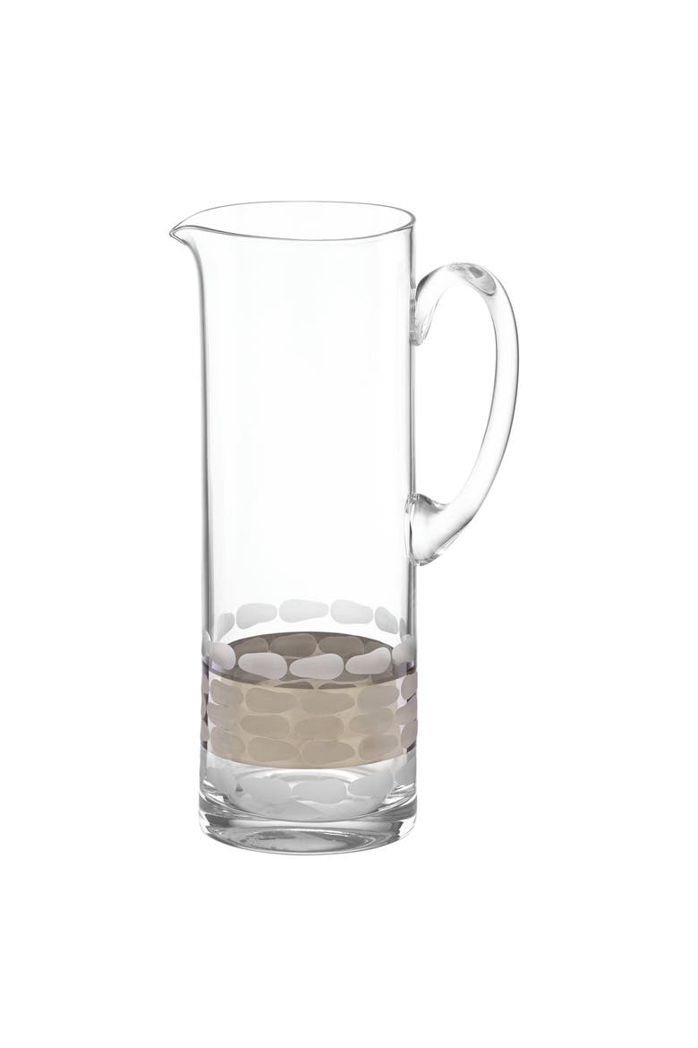 Truro Platinum Glass Pitcher, Main, color, clear/silver
