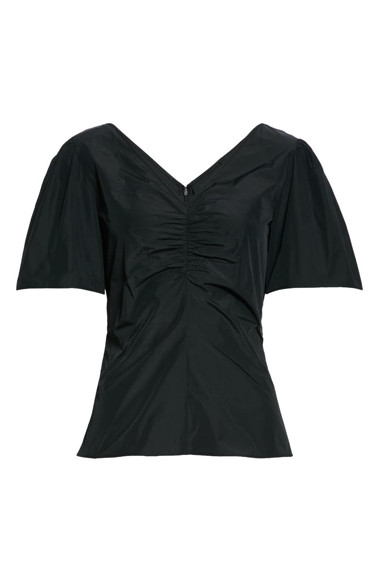 Club Monaco Ruched Front Woven Top, Alternate, color, 