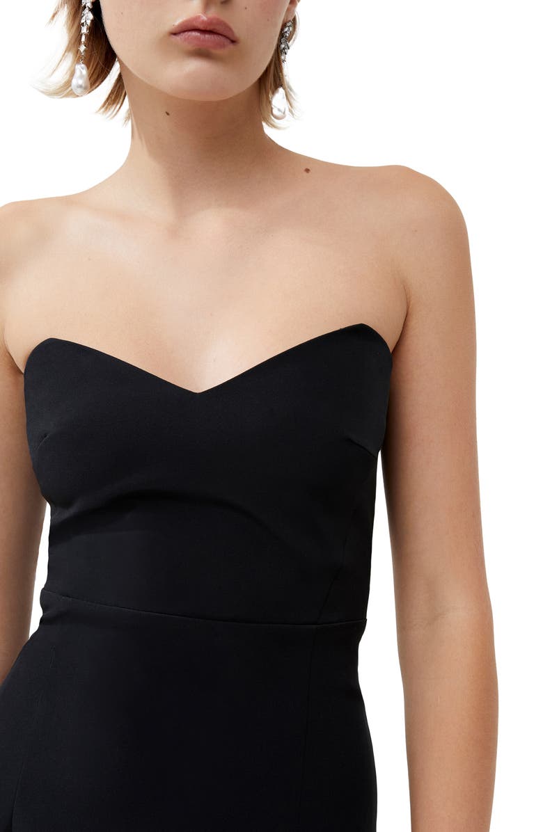 French Connection Echo Strapless Crepe Cocktail Dress, Alternate, color, 