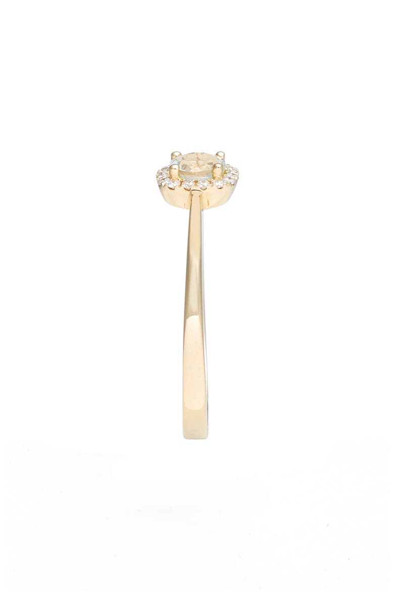 Iris Double Semiprecious Stone & Diamond Ring (Nordstrom Exclusive), Alternate, color, YELLOW GOLD/ PRASIOLITE