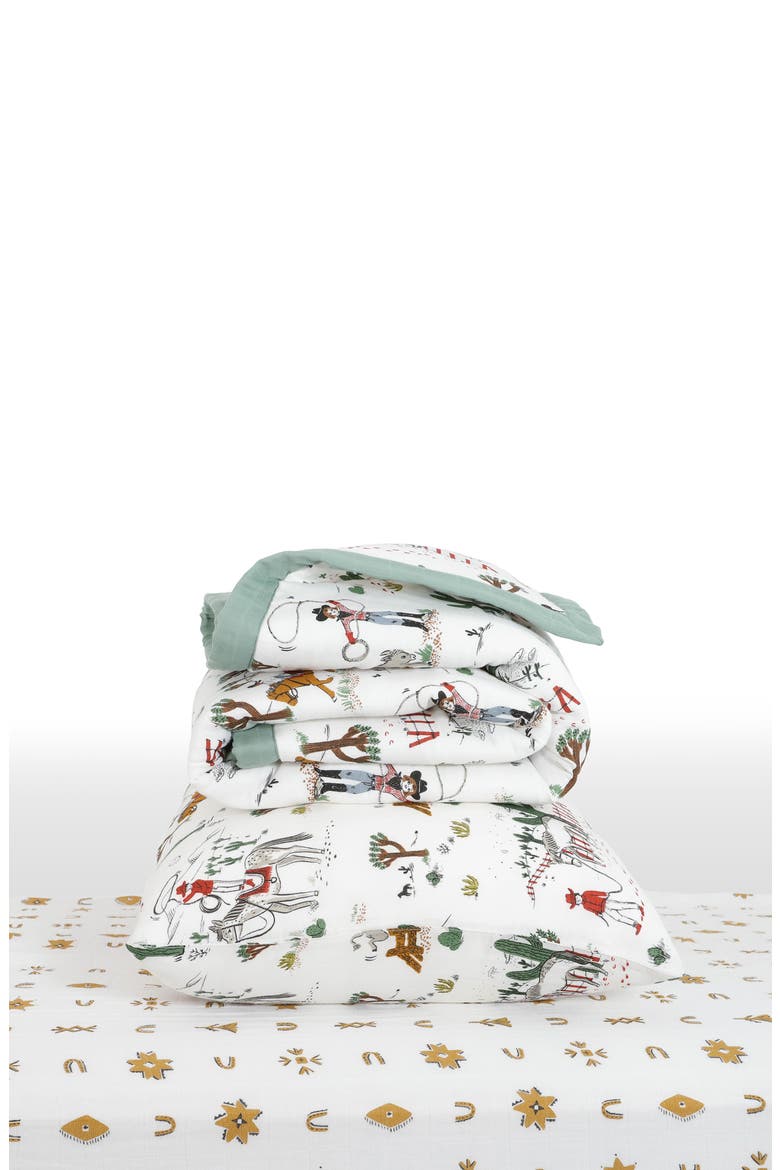 Toddler Cotton Muslin Bedding Set, Alternate, color, COW POKE