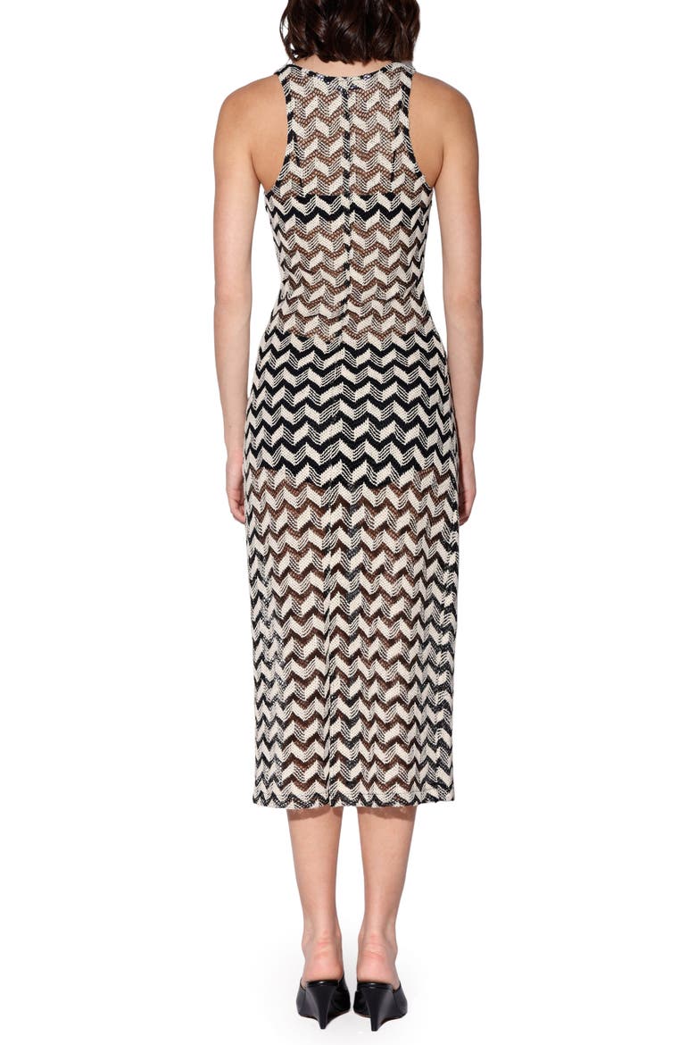 Naveah Chevron Knit Dress, Alternate, color, CREAM BLACK