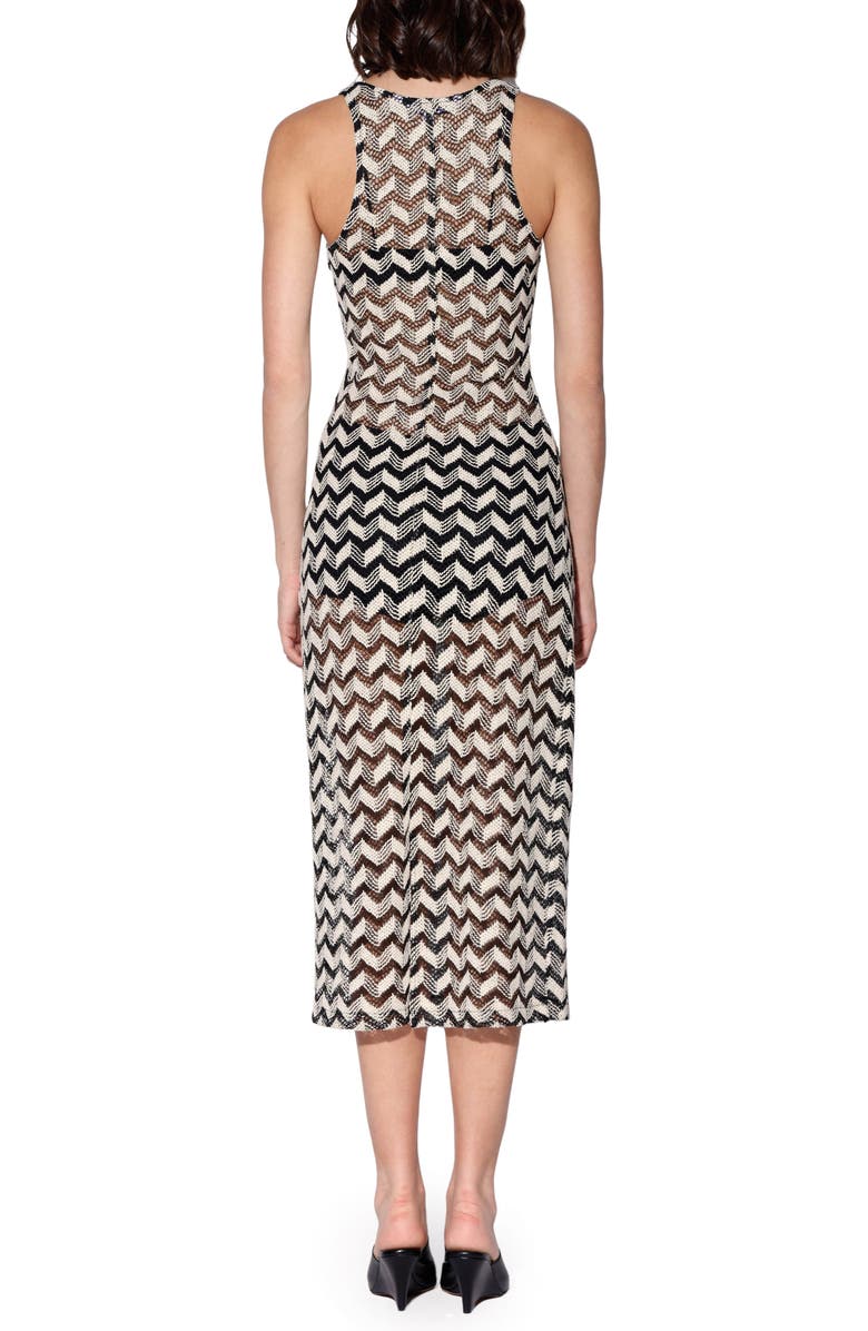 Walter Baker Naveah Chevron Knit Dress, Alternate, color, Cream Black