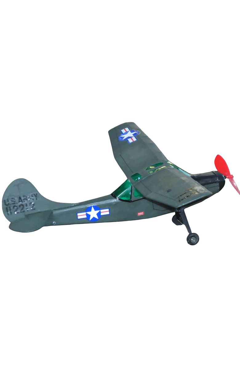 Guillow's Flying Model Kit, Cessna O-1E Bird-Dog, Diy Airplane Building Kit, Alternate, color, Multicolored