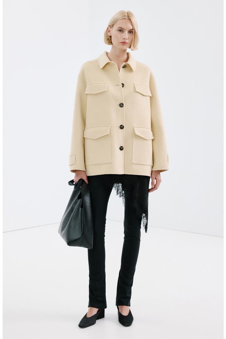 Wool Blend Jacket, Alternate, color, VANILLA