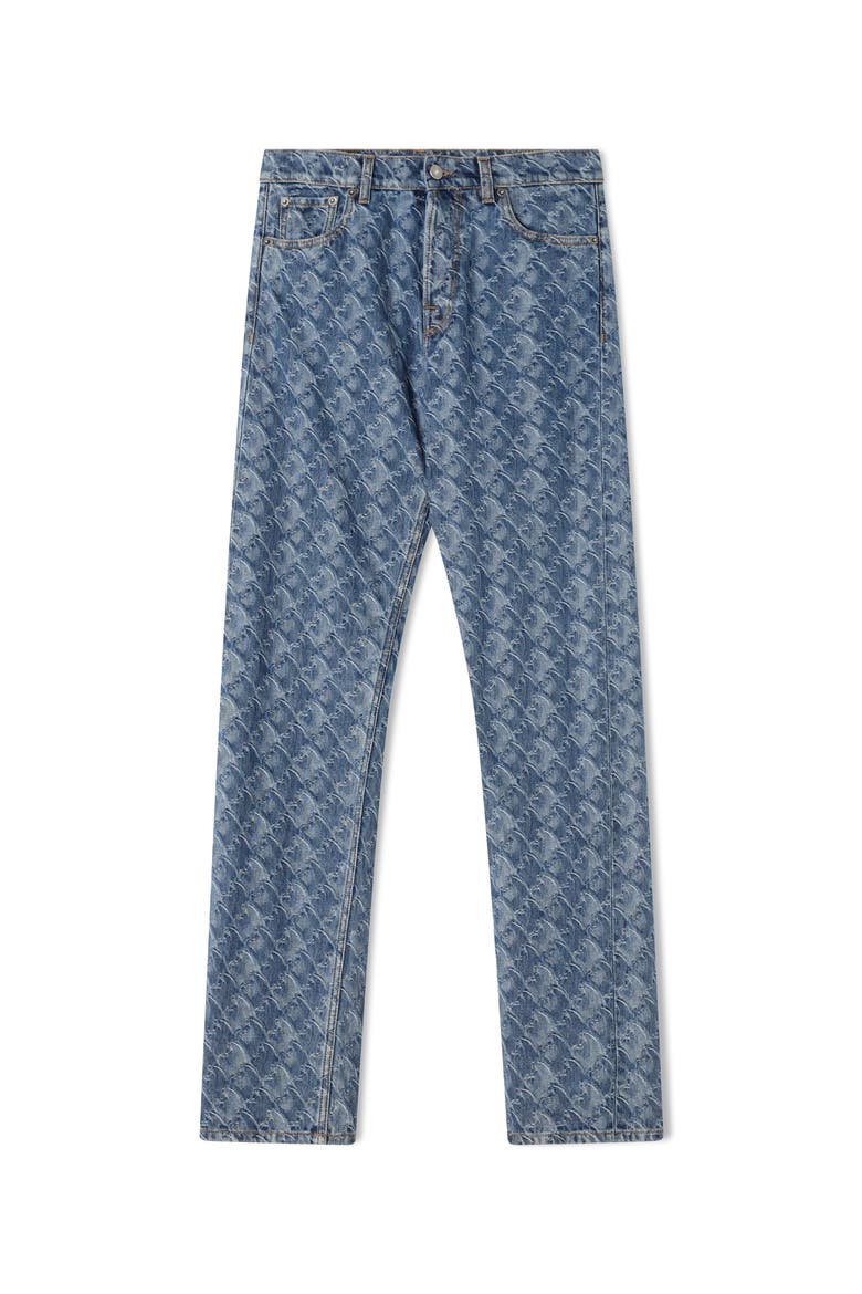 Lunar Year Jacquard Denim Pants, Alternate, color, Blue