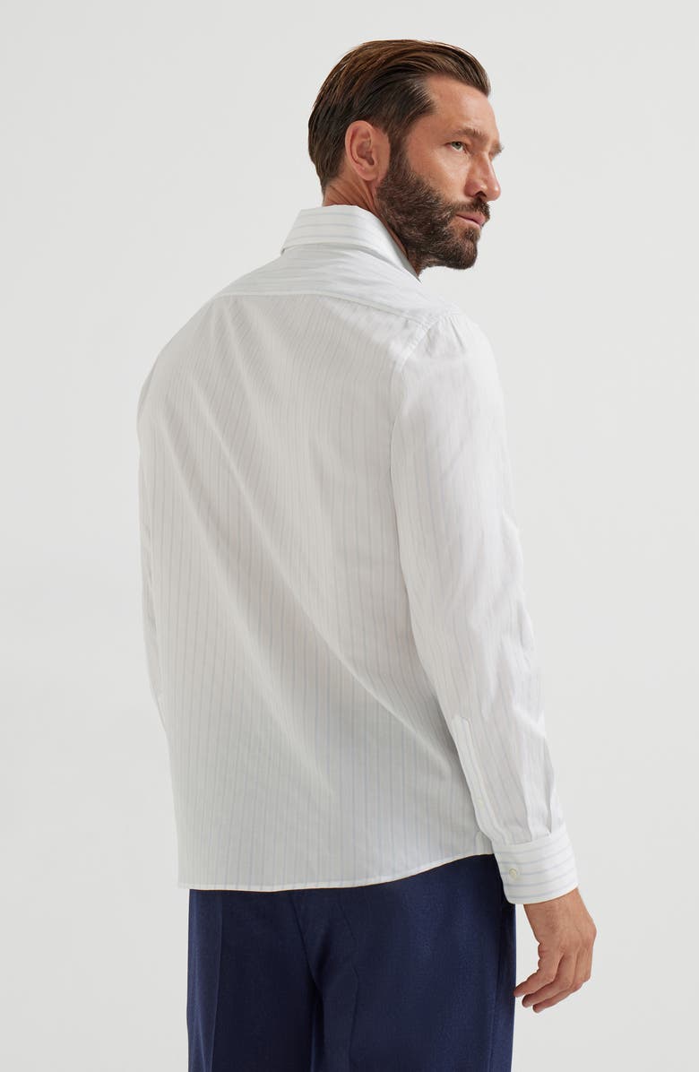 Brunello Cucinelli Striped shirt, Alternate, color, White