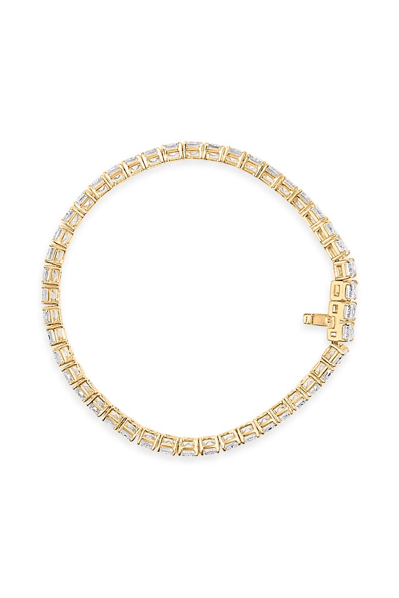 IGI Certified 14K Yellow Gold 18 1/2 Cttw Emerald Cut Lab Grown Diamond Tennis Bracelet, Alternate, color, Yellow Gold