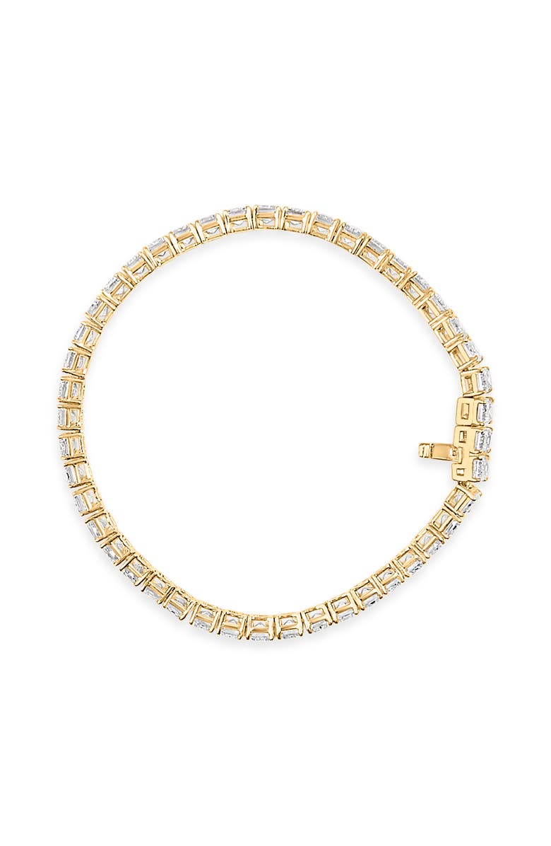 Haus of Brilliance IGI Certified 14K Yellow Gold 18 1/2 Cttw Emerald Cut Lab Grown Diamond Tennis Bracelet, Alternate, color, Yellow Gold