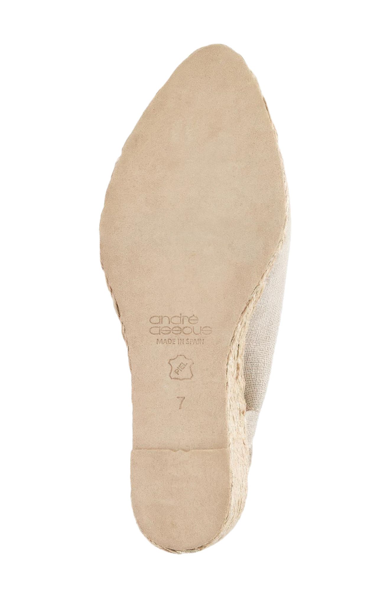 André Assous Pamala Slingback Espadrille Platform Wedge Pump, Alternate, color, Hemp Glitter