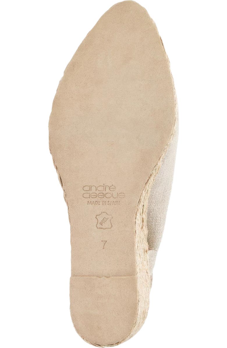 André Assous Pamala Slingback Espadrille Platform Wedge Pump, Alternate, color, Hemp Glitter