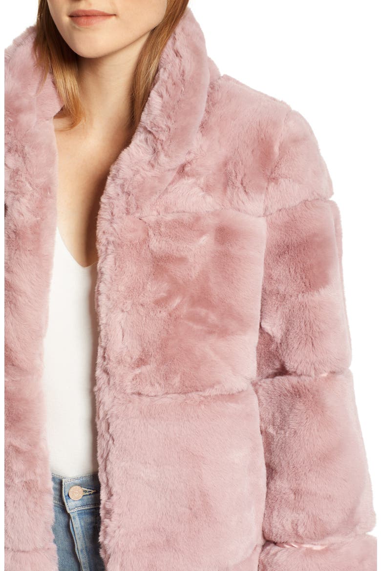 Sarah Faux Fur Coat, Alternate, color, MAUVE