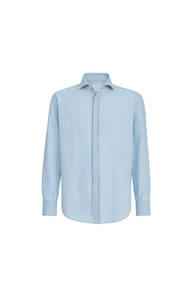 Brunello Cucinelli Chambray shirt, Main, color, Medium Denim