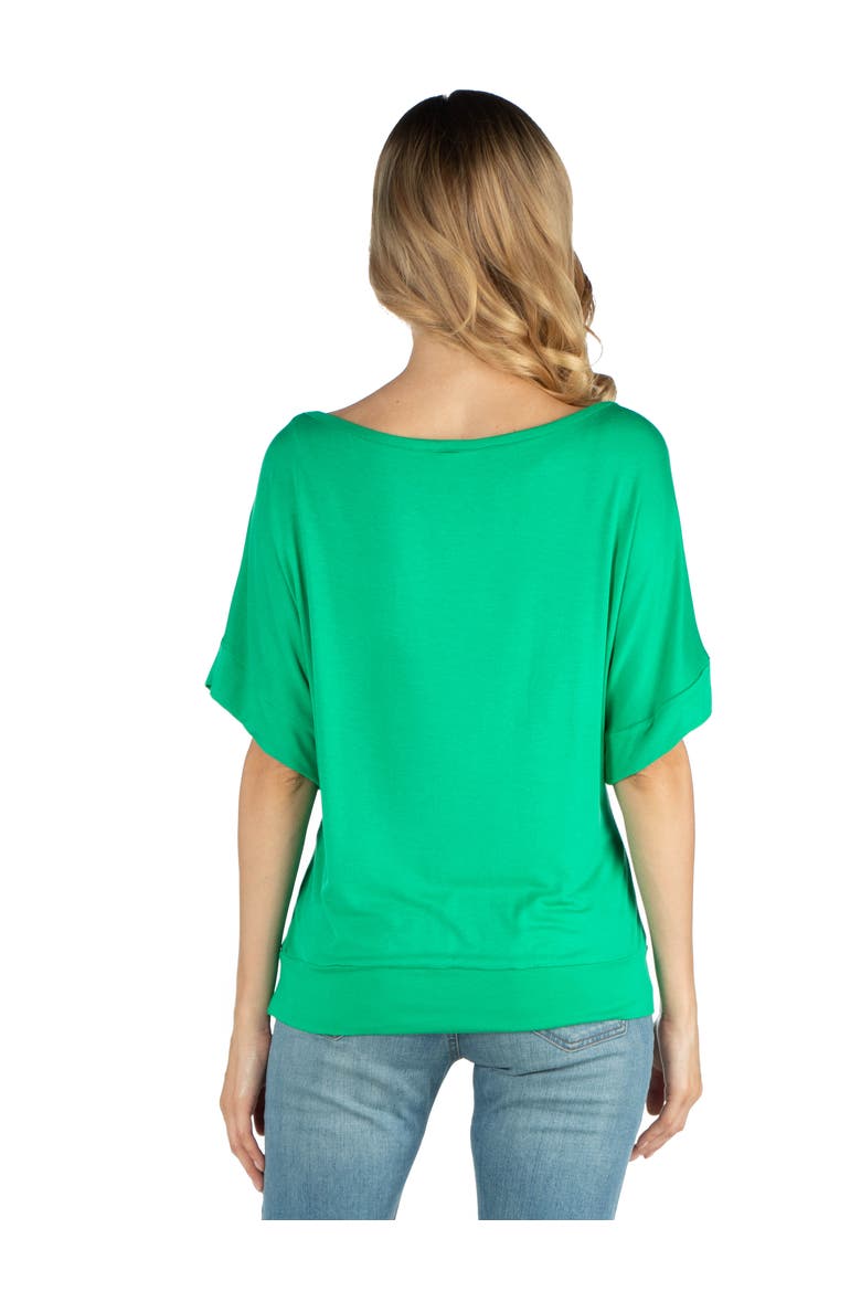 Maternity Loose Fit Dolman Top with Wide Sleeves, Alternate, color, Green