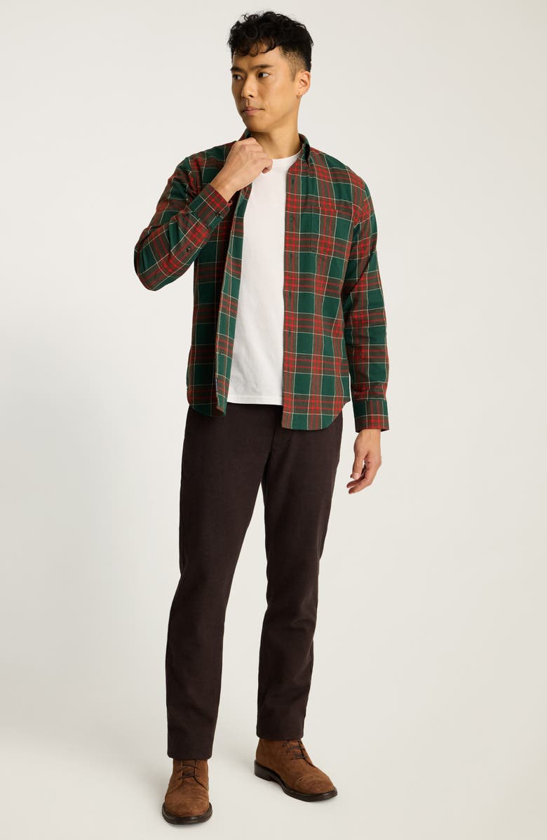 Bonobos Everyday Slim Fit Plaid Cotton Stretch Flannel Button-Down Shirt, Alternate, color,