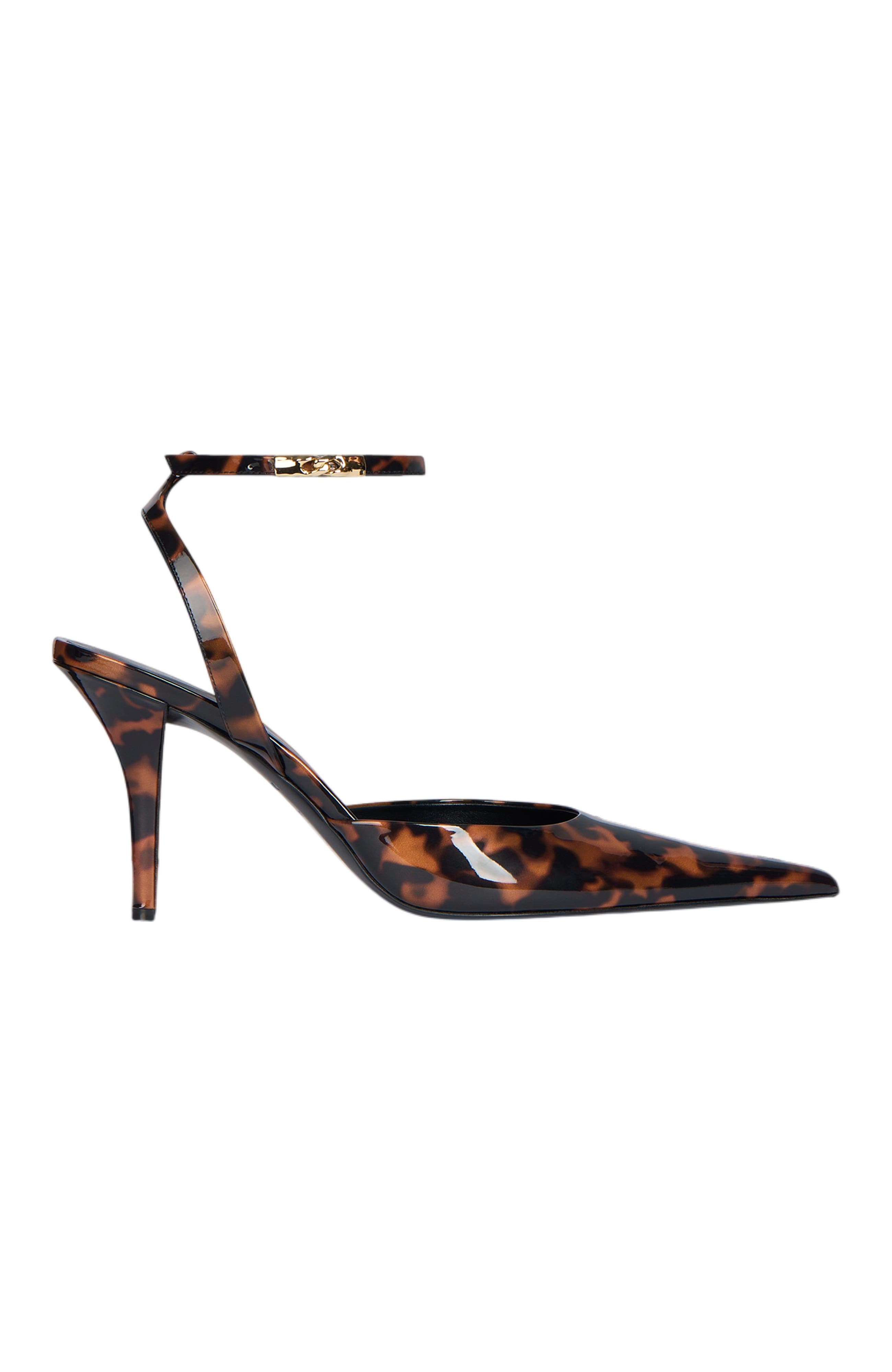 Printed Patent Leather Strappy Courts, Alternate, color, brown