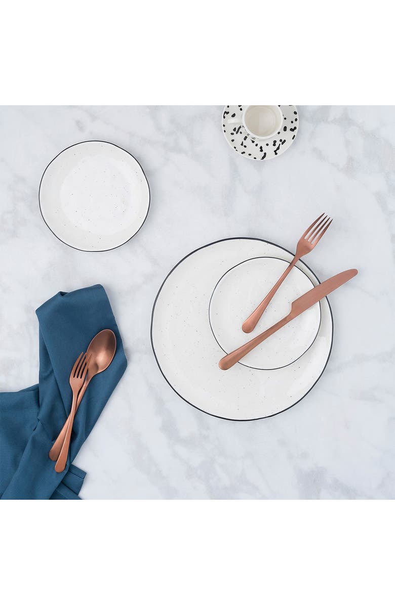 HAMPTON FORGE Skandia Mirabella Satin Copper 20-Piece Flatware Set, Alternate, color,