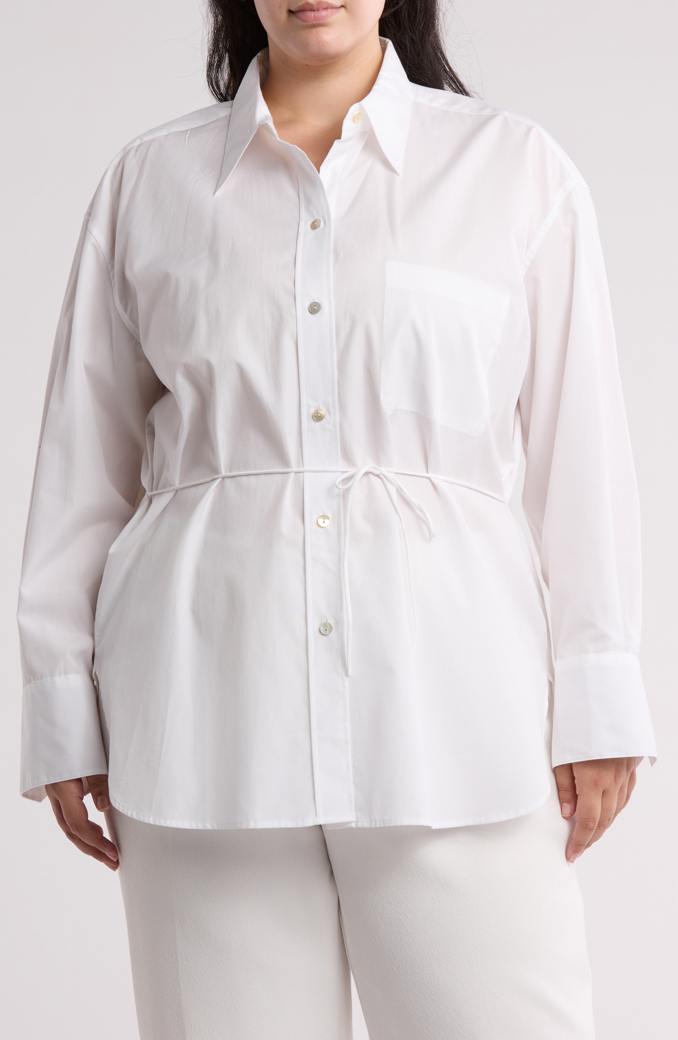Oversize Cotton Button-Up Shirt