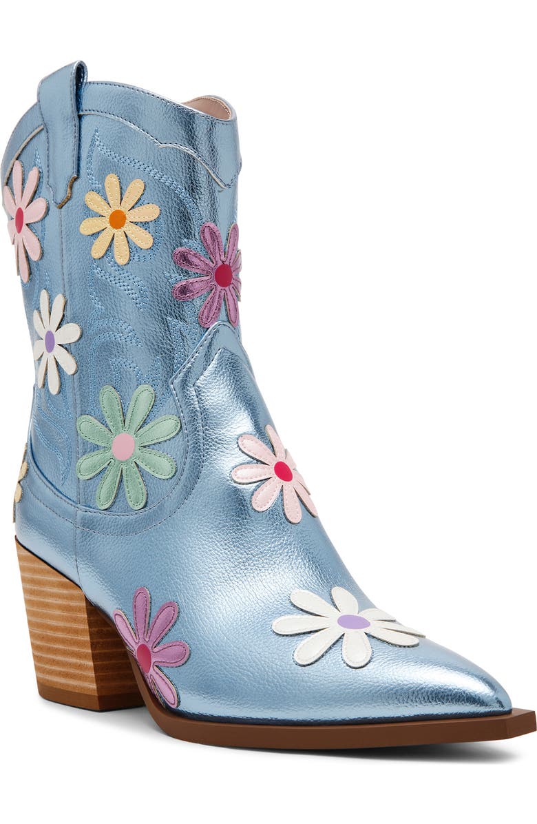 Betsey Johnson Teddy Pointed Toe Western Boot, Main, color,