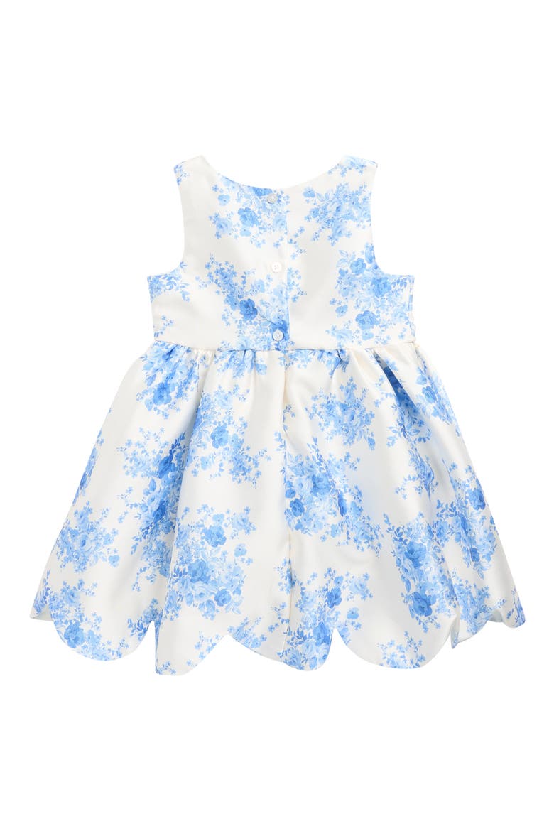 Kids' Floral Mikado Party Dress, Alternate, color, IVORY/ BLUE