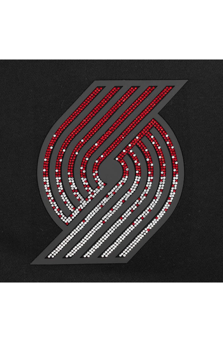 PRO STANDARD Women's Pro Standard Black Portland Trail Blazers Jewels Cropped Pullover Hoodie, Alternate, color, Black