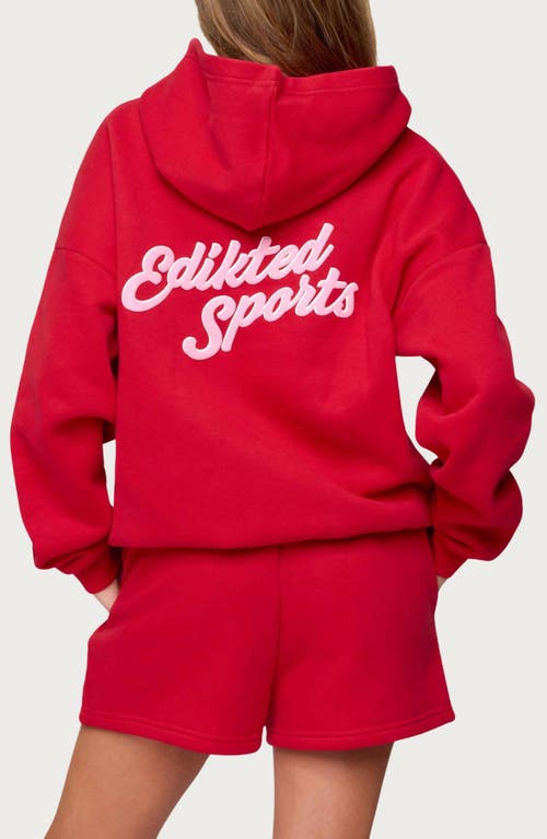 Edikted So Sporty Hoodie In Red