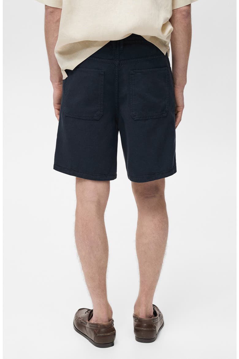 Drawstring Waist Denim Shorts, Alternate, color, DARK NAVY