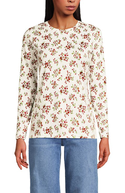 Supima Cotton Long Sleeve Crewneck T-Shirt