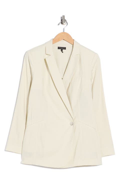 Double-Breasted Linen Blazer