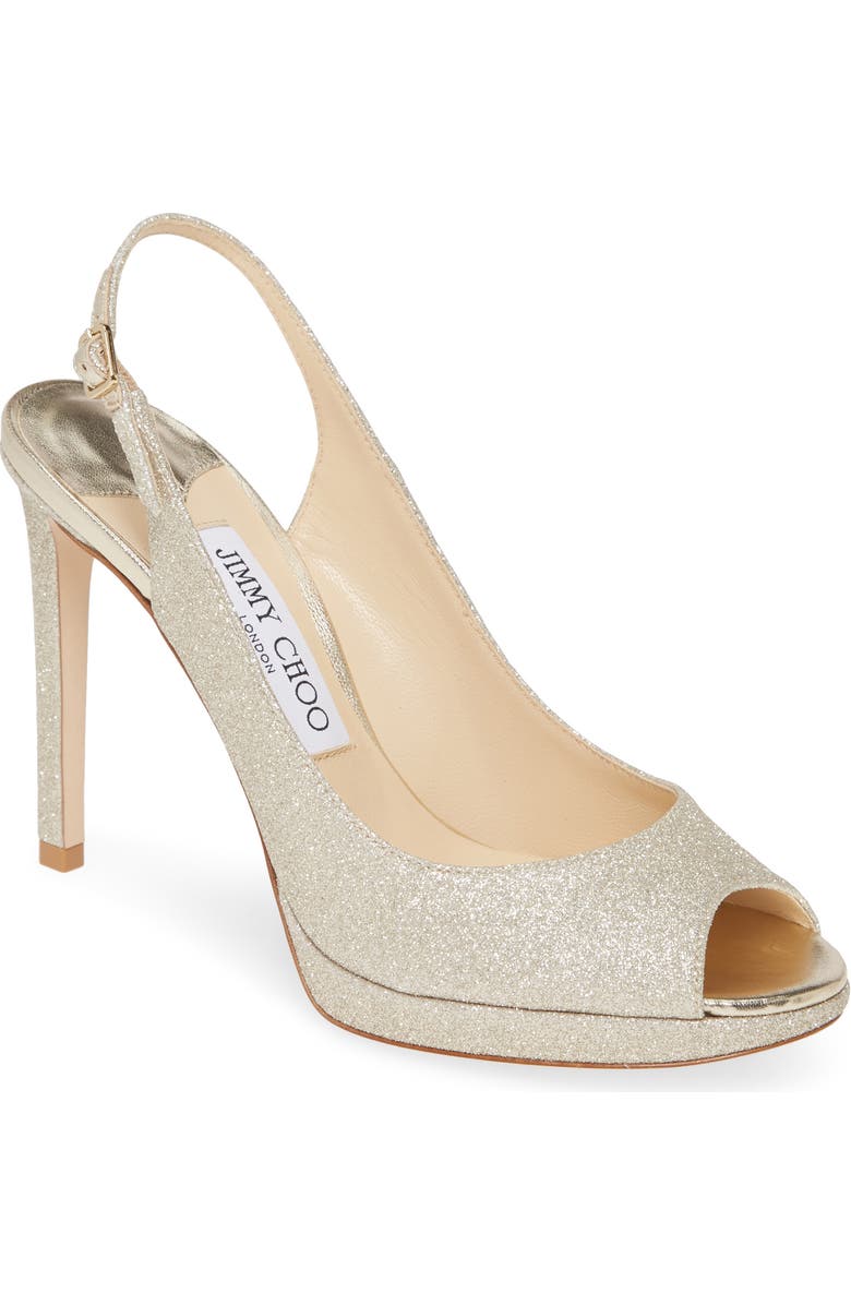 Jimmy Choo Nova Metallic Slingback Sandal, Main, color,