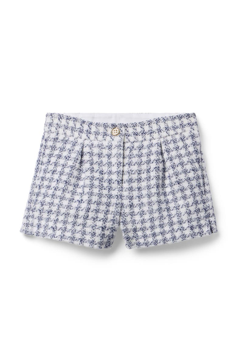 Janie and Jack Houndstooth Tweed Short, Main, color, Blue