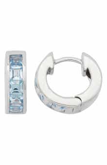 FZN Gemstone Huggie Hoop Earrings