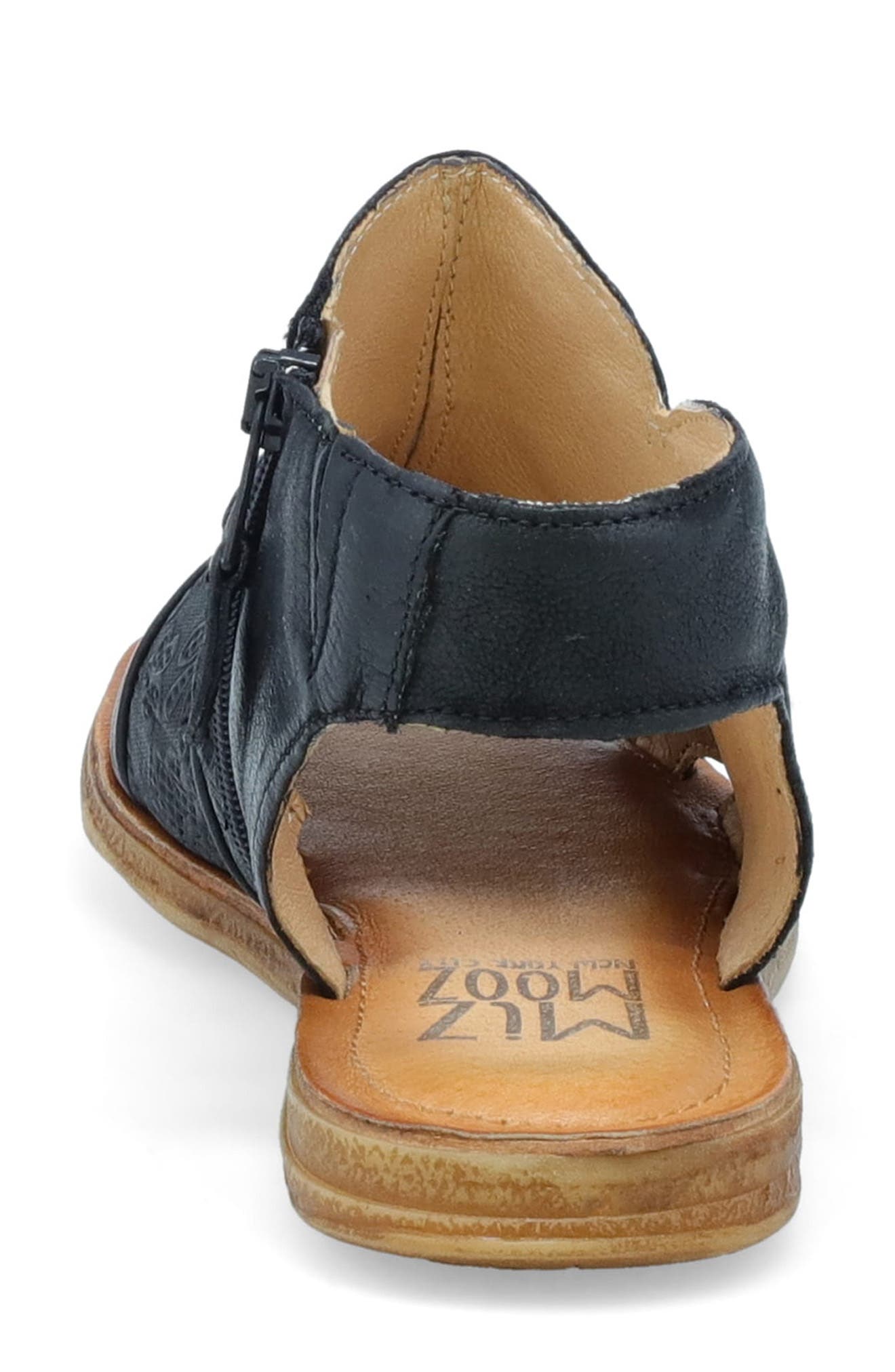 Miz Mooz Flaire Scrunch Leather Sandal, Alternate, color, 