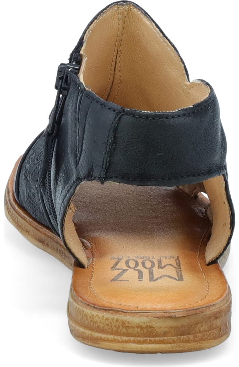 Miz Mooz Flaire Scrunch Leather Sandal, Alternate, color,