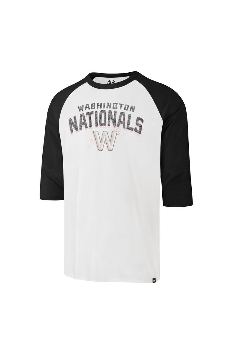 Men's '47 Cream Washington Nationals City Connect Crescent Franklin Raglan 3/4-Sleeve T-Shirt, Alternate, color, Cream